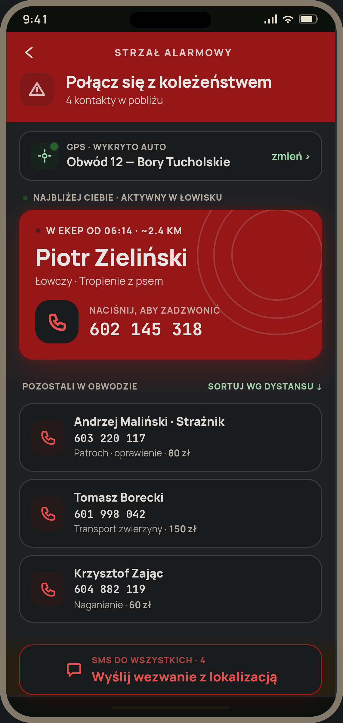 Alert report screen